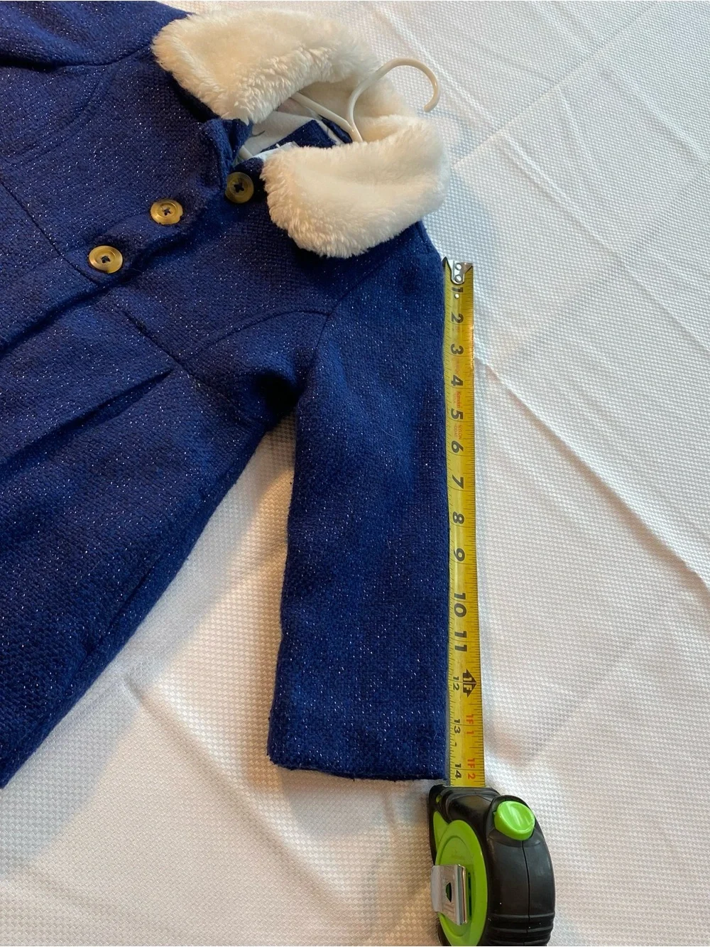 Carter's Toddler Navy Coat with White Faux Fur Collar